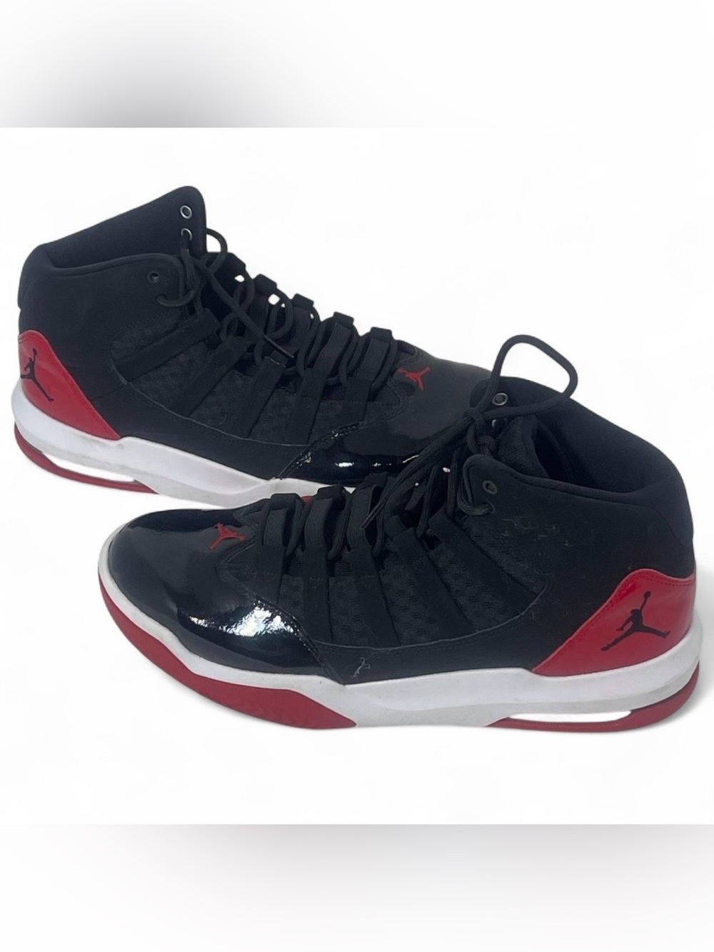 AND1 Men's Maverick Basketball High-Top Sneakers Black Red Shoes Size 10 Jordan